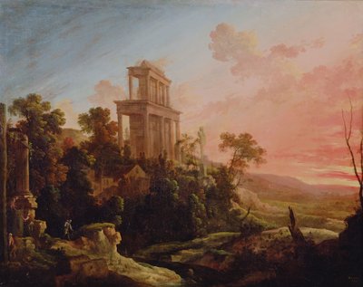 Landscape with Setting Sun, 1705 by Pierre Patel